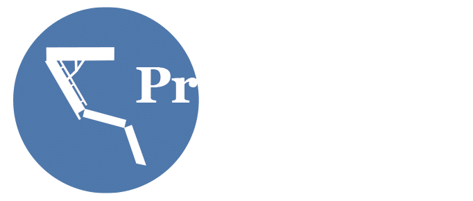 Precision Stairways Blue White Logo
